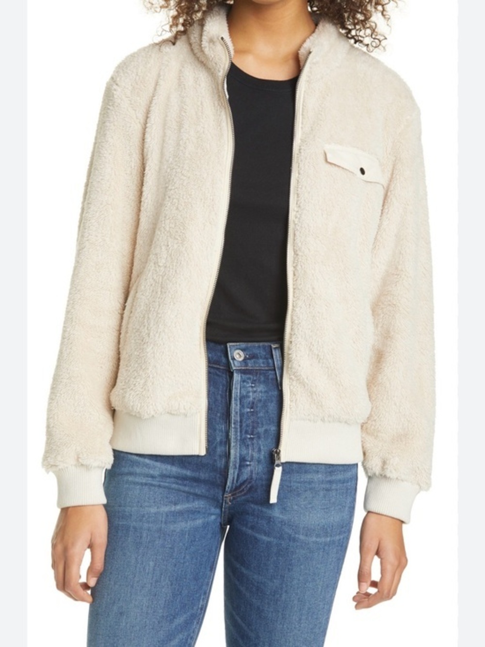 Rails Austin Teddy Fleece Jacket XS Cream